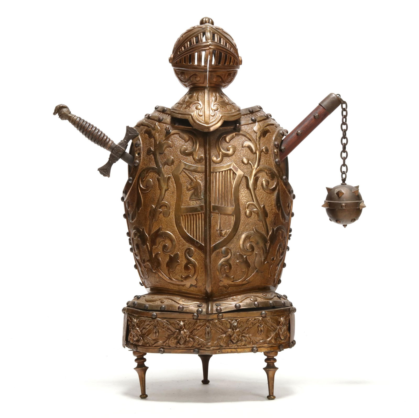 MEDIEVAL STYLE ARMORED BRASS