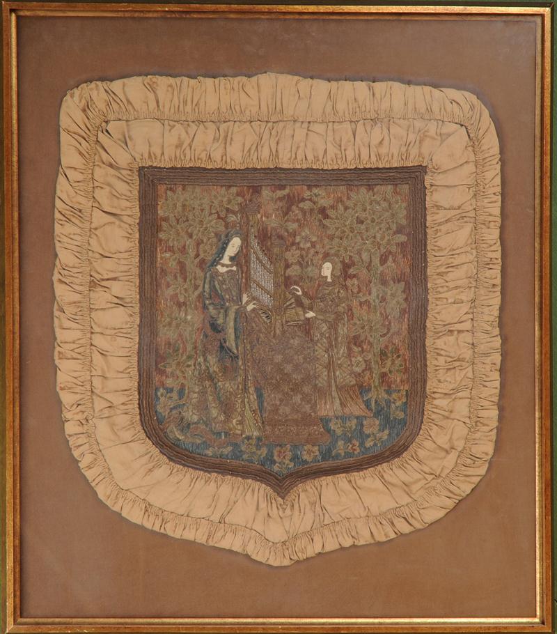 MEDIEVAL STYLE EMBROIDERED PANEL Of