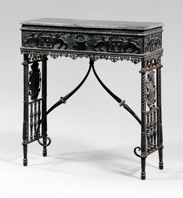 Medieval style marble-top pier