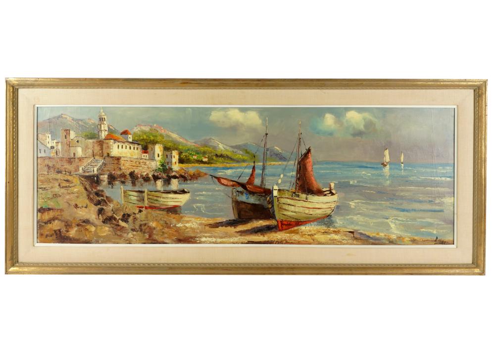 MEDITERRANEAN COASTAL VIEWoil on