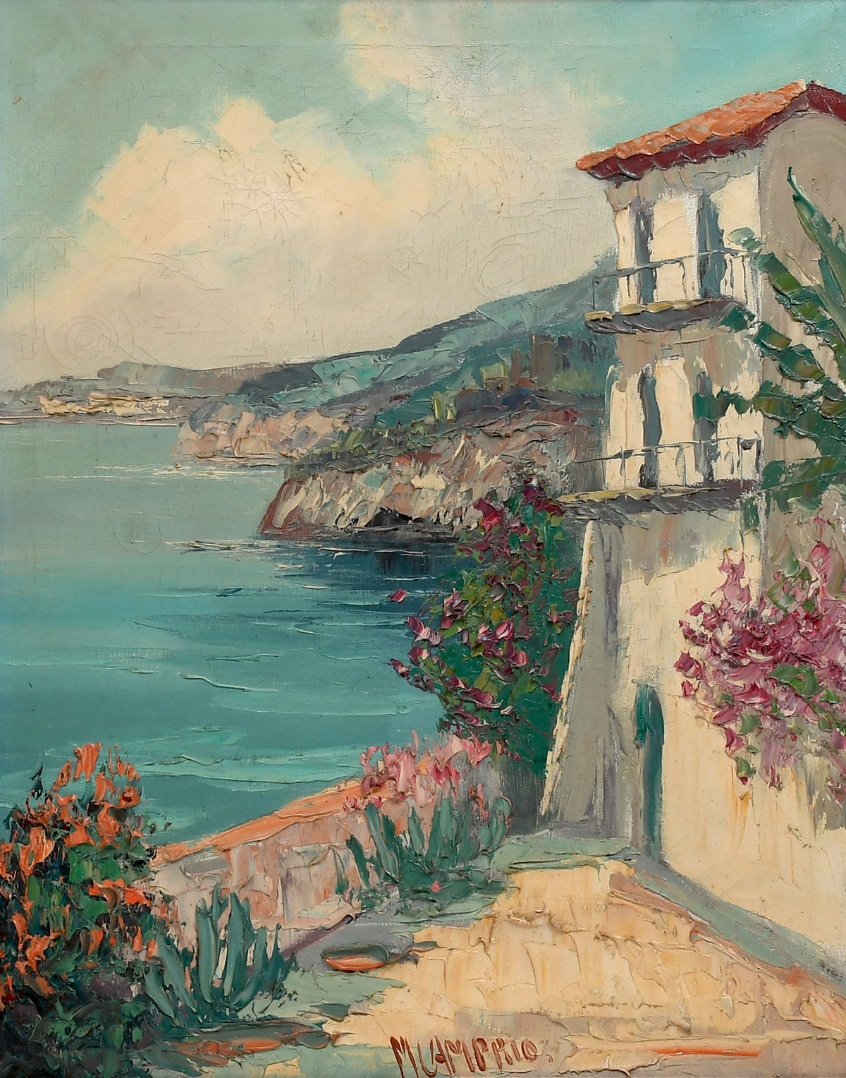 MEDITERRANEAN PAINTING BY M.