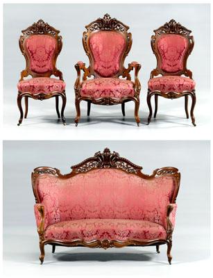 Meeks four-piece parlor suite: