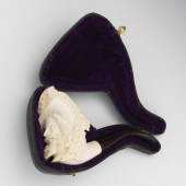 MEERSCHAUM AND FAUX AMBER CARV