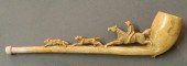 Meerschaum pipe with carved fo