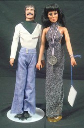 Mego Sonny & Cher Dolls, made