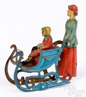 MEIER TIN LITHOGRAPH WOMAN PUS