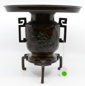 Meiji Japanese Bronze Usubata