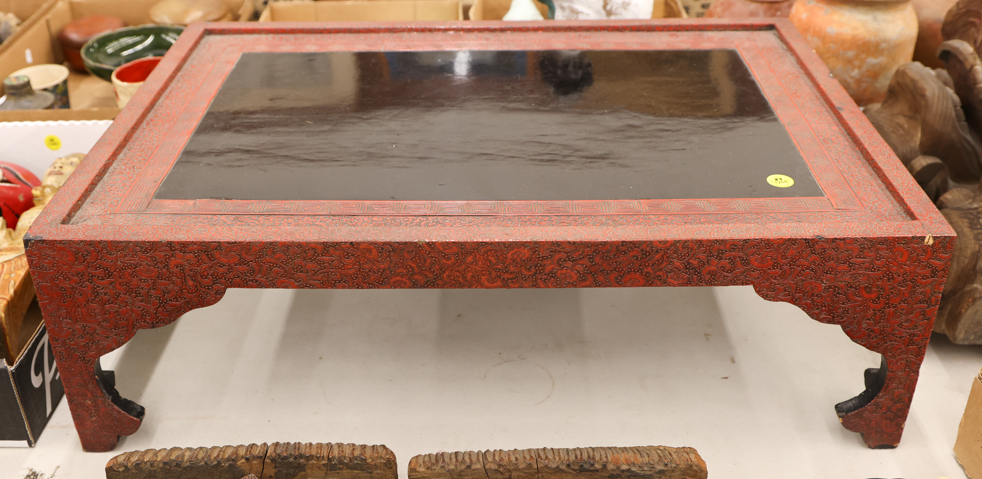 Meiji Japanese Red Lacquered Floral