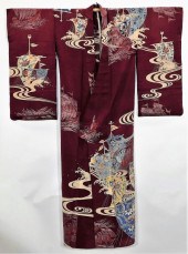 MEIJI PERIOD BOATS AND FLOWERS