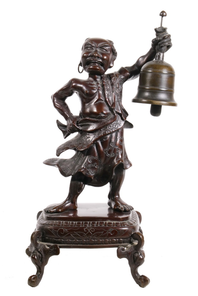 MEIJI PERIOD BRONZE FIGURAL SERVICE