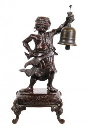 MEIJI PERIOD BRONZE FIGURAL SE