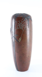 MEIJI PERIOD MIX METAL VASE, C