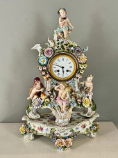 MEISSEN 4 SEASONS MANTEL CLOCK