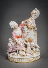 MEISSEN ALLEGORICAL FIGURAL GR