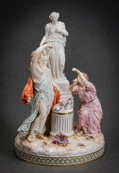 MEISSEN ALLEGORICAL FIGURAL GR