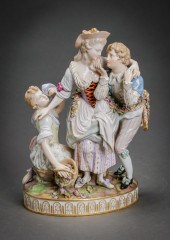 MEISSEN ALLEGORICAL FIGURAL GR