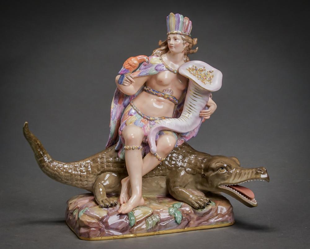 MEISSEN ALLEGORICAL FIGURAL GROUP