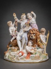MEISSEN ALLEGORICAL FIGURAL GR
