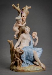 MEISSEN ALLEGORICAL FIGURAL GR