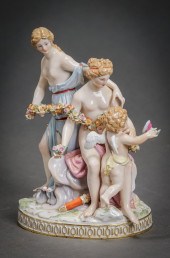 MEISSEN ALLEGORICAL FIGURAL GR