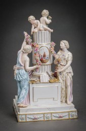 MEISSEN ALLEGORICAL FIGURAL GR