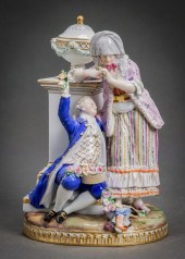 MEISSEN ALLEGORICAL FIGURAL GR