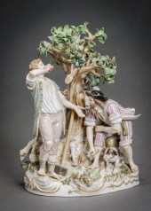 MEISSEN ALLEGORICAL FIGURAL GR