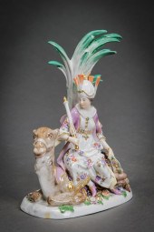 MEISSEN ALLEGORICAL FIGURE OF