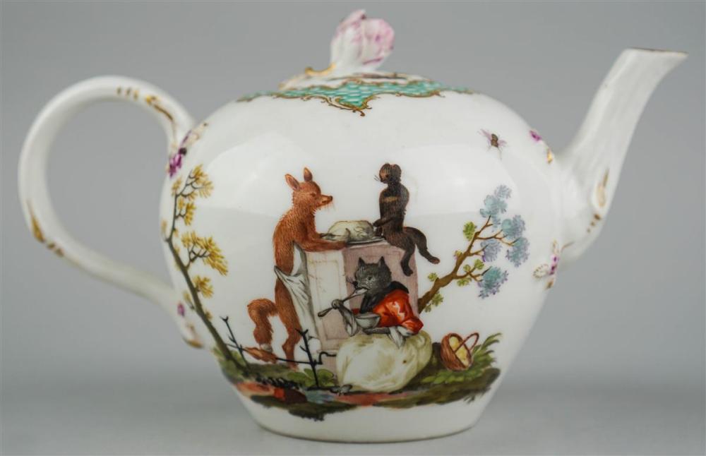 MEISSEN ANIMALIER TEAPOT,