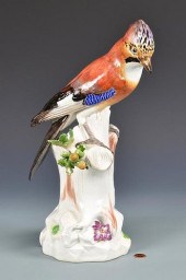 MEISSEN BIRD ON BRANCH FIGUREM