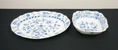 MEISSEN BLUE ONION PLATTER AND