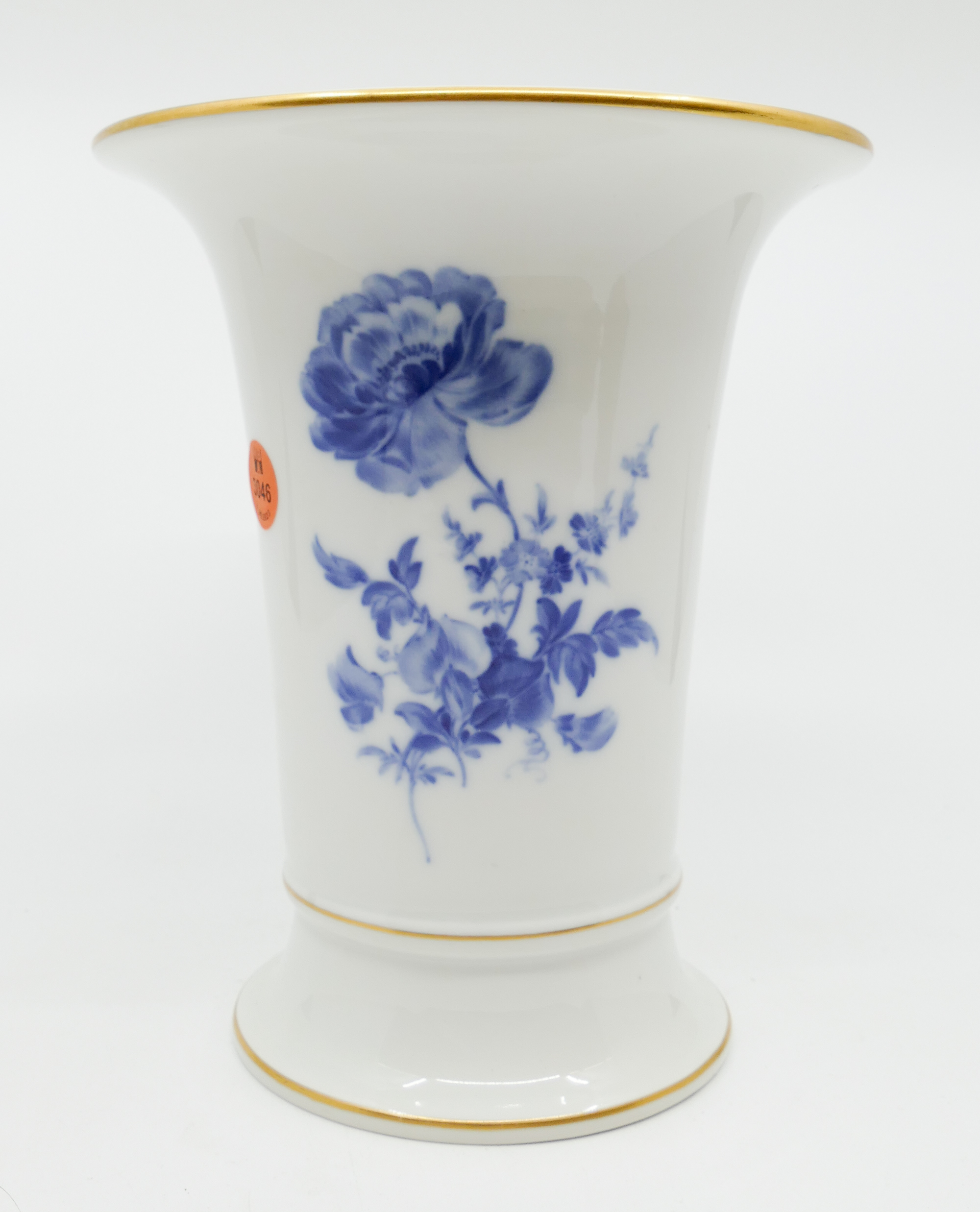 Meissen Blue Rose Porcelain Trumpet