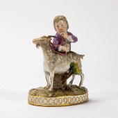 MEISSEN "BOY WITH GOAT" PORCEL