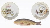 MEISSEN CARP-FORM BOX & PAIR O