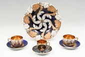 MEISSEN CHARGER AND 3 HIGHLY O