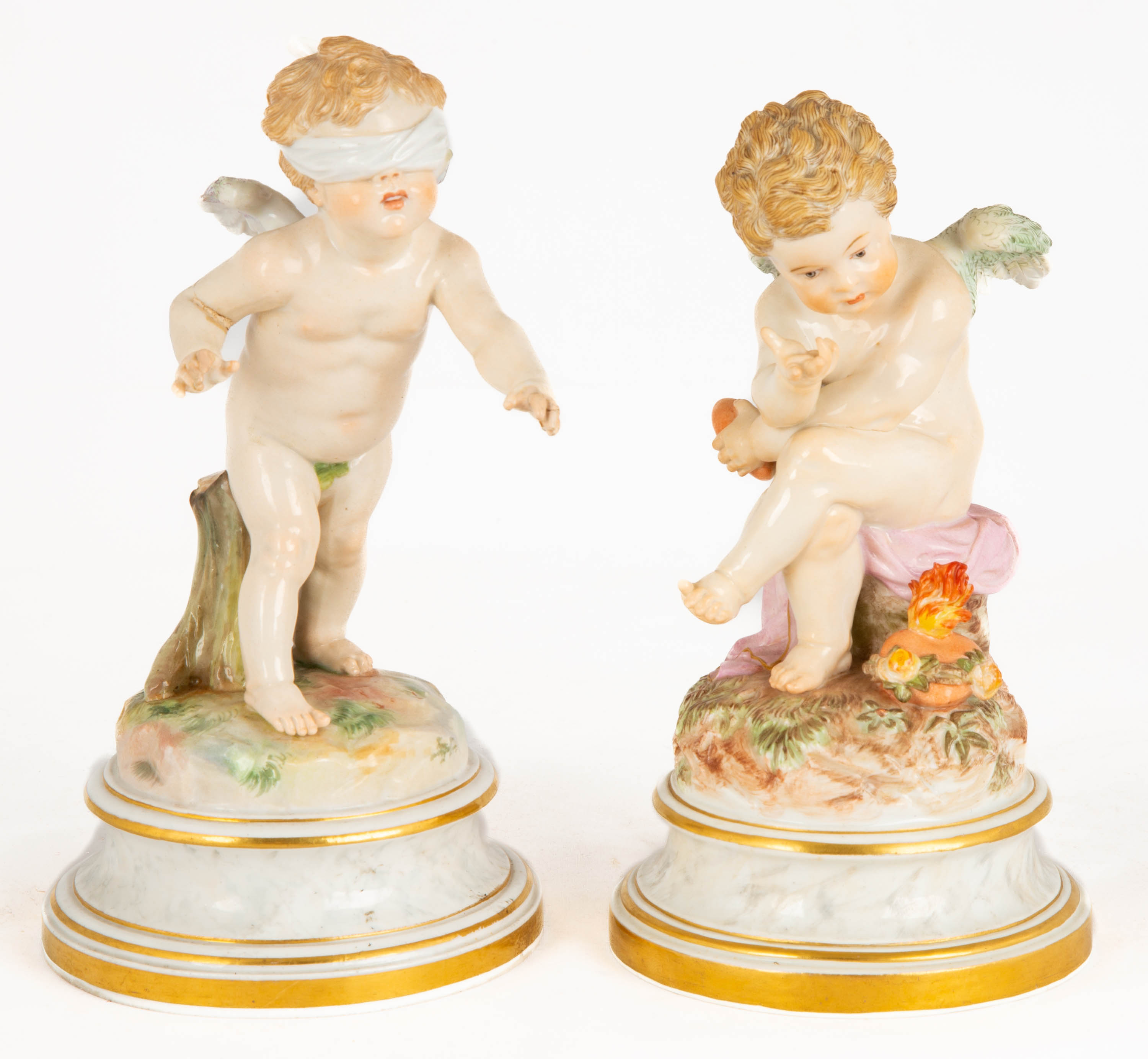 MEISSEN CHERUBS 19th century.