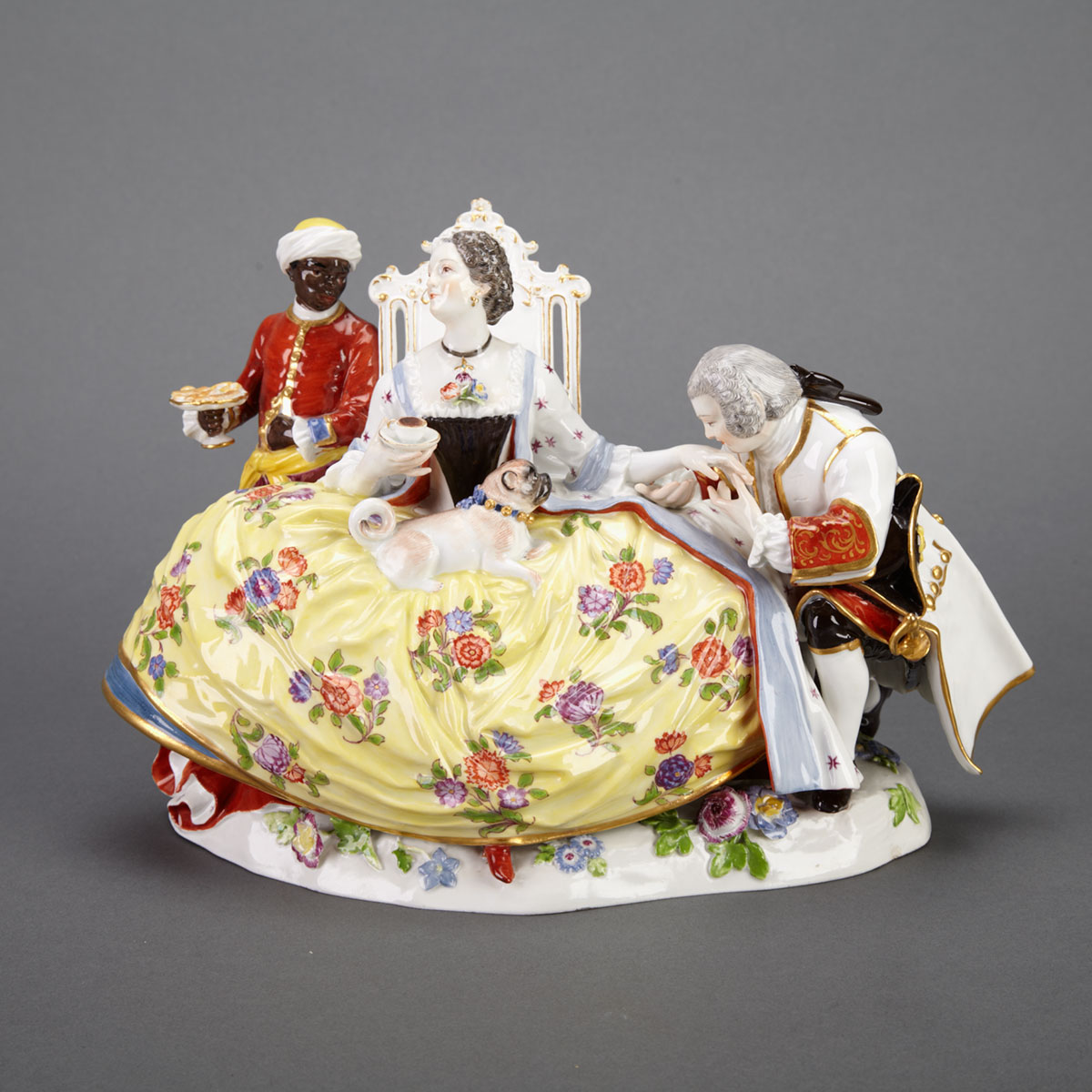 Meissen Crinoline Figure Group of a