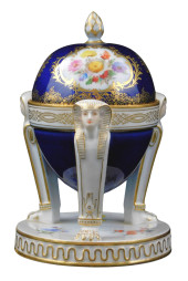 MEISSEN EGG-FORM INKWELL, GERM