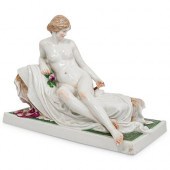 MEISSEN FEMALE RECLINING NUDE