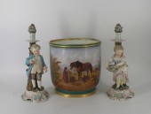 MEISSEN ? FIGURAL CANDLESTICKS