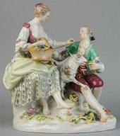 MEISSEN FIGURAL GROUP OF A SHE