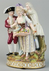 MEISSEN FIGURAL GROUP OF A FRU