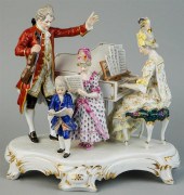 MEISSEN FIGURAL GROUP OF A FAM
