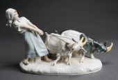 MEISSEN FIGURAL GROUP OF 'GIRL