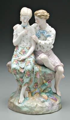 Meissen figural group, young
