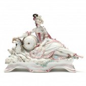 MEISSEN FIGURAL PORCELAIN CLOC