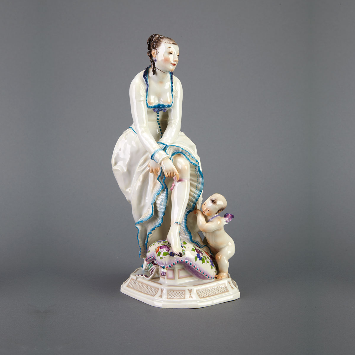 Meissen Figure Group of a Young