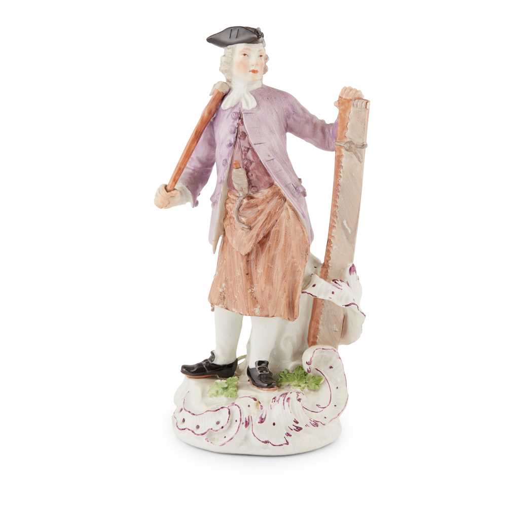 MEISSEN FIGURE OF A CARPENTER MID