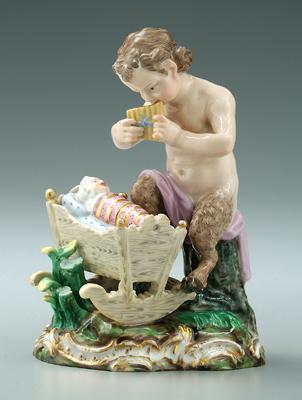 Meissen figure, satyr or Pan