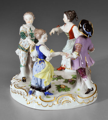 Meissen figurine, four children,